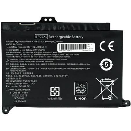 EKHBP02XL Bateria Interna (P) 7.7V para HP Pavilion PC 15 Series 15-AW000 15-AU000 BP02XL