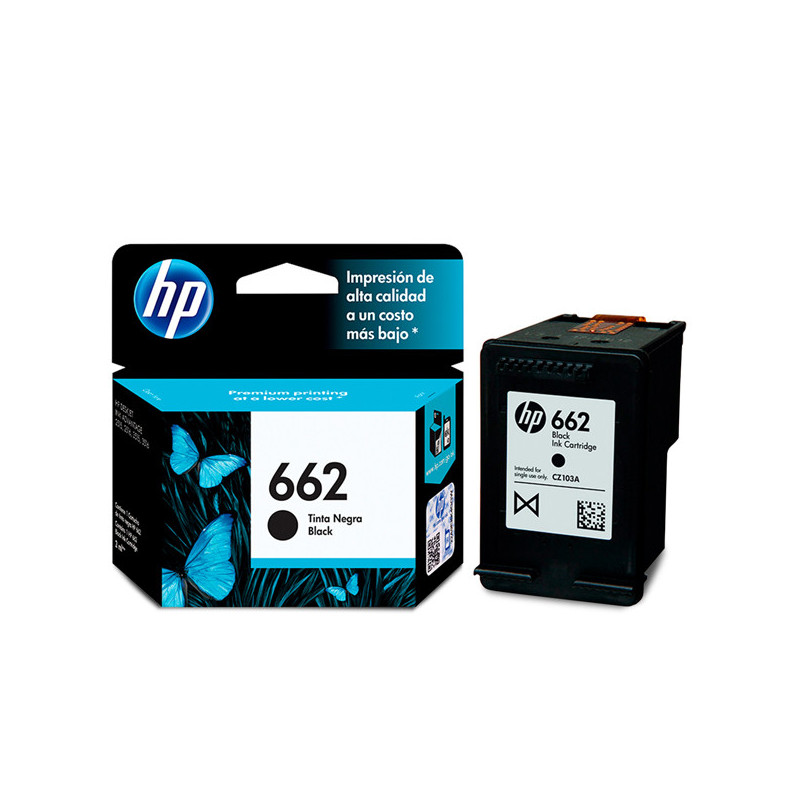 TINTA HP 662 CZ103AL NEGRO DESKJET 1015/1515/2515/3515/3545/4645/2545/2645 (120 PAG) TINTA HP 662 CZ103AL NEGRO DESKJET 1015/1515/2515/3515/3545/4645/2545/2645 (120 PAG)