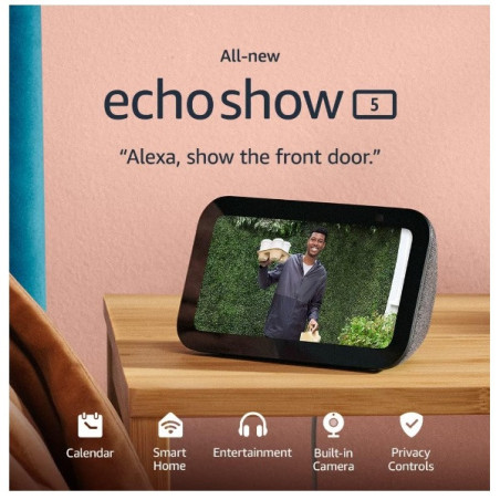 Asistente Amazon ECHO SHOW 5 pantalla 5.5 pulgadas Negra