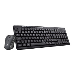 Kit teclado y mouse alambrico techzoneusb negro multimedia