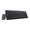 Kit teclado y mouse alambrico techzoneusb negro multimedia