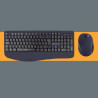 Kit teclado y mouse Perfect Choice Black Round negro inalambrico