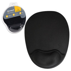 Mousepad Perfect Choice negro con descansa muñecas de gel 20x26cm grosor 2mm